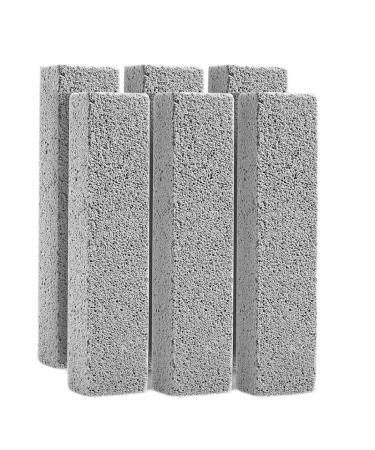 Weduspaty 6 Pack Pumice Stone Toilet Bowl Cleaner Pumice Stone for Toilet Remove Toilet Bowl Hard Water Rings Calcium Buildup Pumice Cleaning Brick Cleaning Block (Gray) toilet cleaner tablets