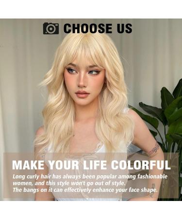 Shop Realistic Testar Blonde Wigs for Women | Platinum Water Wave Shoulder-Length Synthetic Curly Wig for Daily Use - Buy Online on GoSupps.com
