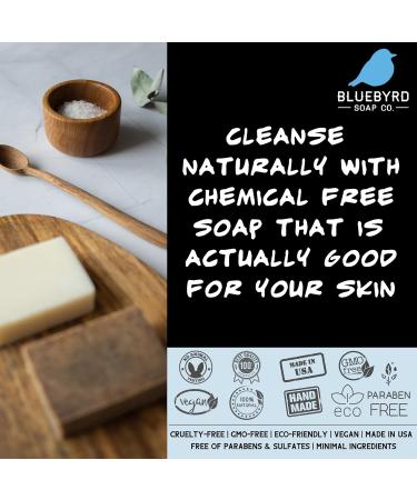 Bluebyrd Goat Milk Soap - Orange Lemongrass | Natural Bar Soap for Psoriasis Eczema & Dry Skin | Essential Oil Scented - Buy Online on GoSupps.com