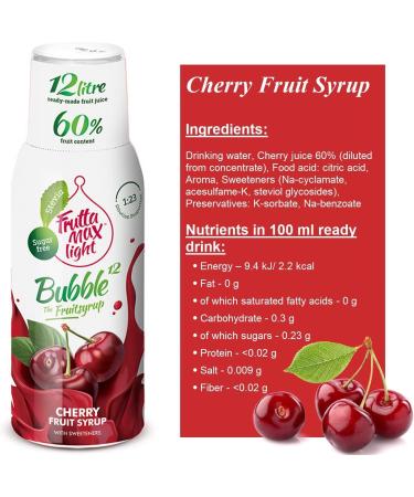 2 Pack - Light - Low Carb - Fitness Syrup by FruttaMax | Zero Sugar | with Stevia | 60% Fruit Content 500ml (2 x Cherry - Light) 2 x Cherry - Light 500 ml (Pack of 2) - Buy Online on GoSupps.com
