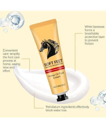  Hengxuan Horse Oil Repair Moisturizer for Dry and Cracked Heels with Natural Ingredients Nourishing Horse Oil Formula for Soft and Smooth Feet (2) - Buy Online on GoSupps.com