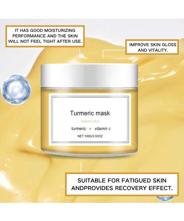 Turmeric Clay Mask - Face Masks Skincare - Hydrating Face Mask for Dark Spots - Even out Skin Tone Face Care - Vitamin C Clay Face Mask Control Oil and Refining Pores - Buy Online on GoSupps.com