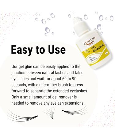 Professional Gel Remover for Eyelash Extensions - Clear & Powerful Adhesive Lash Remover for Sensitive Skin (15g) - Quick & Non-Scent Thick Type - Buy Online on GoSupps.com