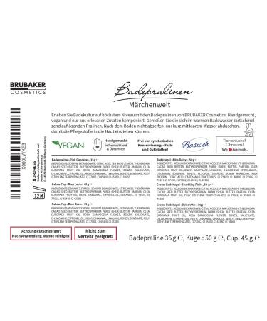 Buy BRUBAKER Vegan Bath Chocolates Set - 6 Handmade Fairytale World Bars for Luxurious Bathing Experience - International Shipping Available - Buy Online on GoSupps.com