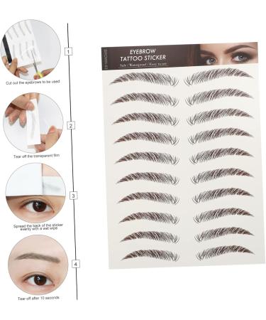Beavorty 27 Sheets Waterproof Eyebrow Stickers Makeup Gadgets Eyebrow Tattoos Stickers Tool 6d Eyebrow Lines - Buy Online on GoSupps.com