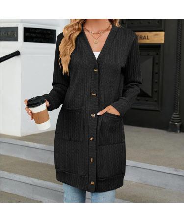 Gefomuofe Cardigan Women's Long Cardigan Lightweight Loose Cardigan Long Cardigan Women's Lightweight Loose Casual Cardigan Sun Protection Shirt Holiday Beach Blouse L Black - Buy Online on GoSupps.com