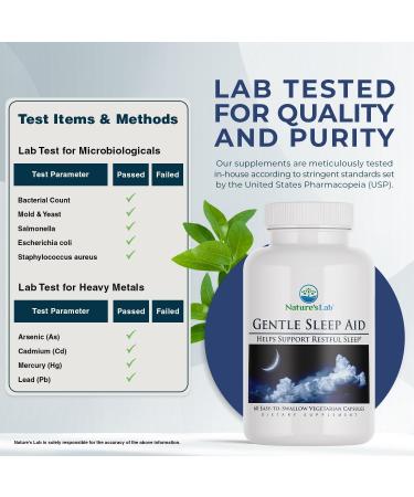 Nature's Lab Gentle Sleep Aid 60ct (30 Day Supply) - Melatonin, GABA, L-Theanine, Valerian Root, Chamomile and More - Buy Online on GoSupps.com