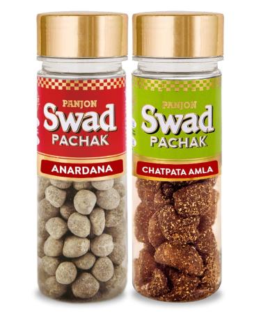 Panjon Swad Anardana & Chatpata Amla Pachak (Mukhwas Mouth Fresheners) 2 Bottles 245g