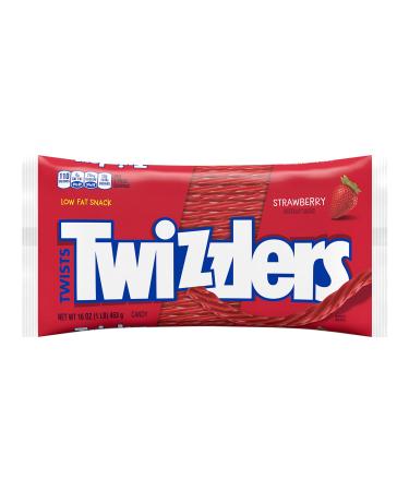 TWIZZLERS Twists Strawberry Flavored Chewy Candy Halloween 16 oz Bag
