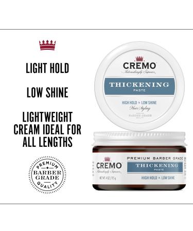 Cremo Barber Grade Hair Styling Thickening Paste 4oz (Pack of 3) - Professional Hold & Volume - Buy Online on GoSupps.com
