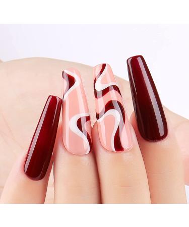 AIMEILI 12pcs Maroon Brown Gel Nail Polish Set â€“ Valentineâ€™s Day Gift for Women & Moms - Buy Online on GoSupps.com