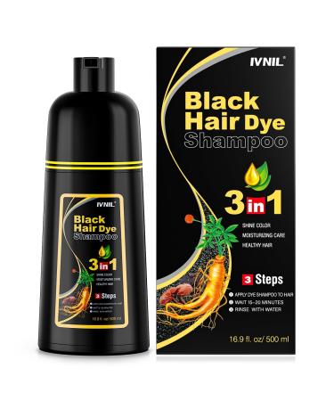 Evil Black hair color shampoo for gray hair black hair dye shampoo 3 in 1semipermanent hair color shampoo for women and men 100 gray coverage