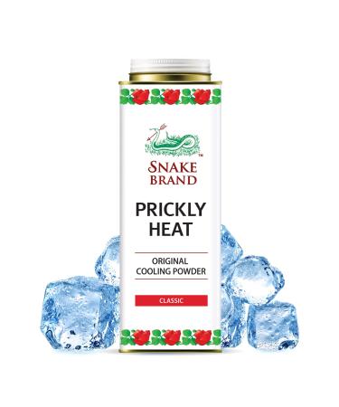 Snake Brand Prickly Heat Cooling Anti Itch Powder Relieve Miliaria Heat Rash Anti Chafing Classic Original Scent 9.9 Oz (280 gr) - Daily Use Antiperspirant Classic Original 9.90 Ounce (Pack of 1)