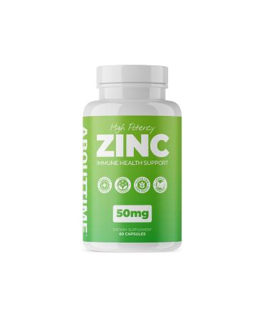 About Time High Potency Zinc Immune Health Support (50mg per Serving) - 60 Capsules