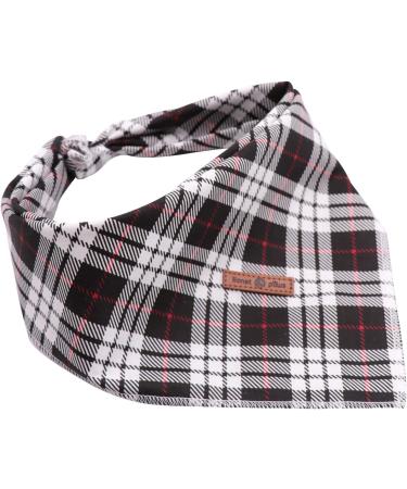 Shop Lionet Paws Black Checkered Dog Bandana for Small Medium & Large Dogs | Triangle Headscarf & Hill Towel - 1 Pack - Buy Online on GoSupps.com