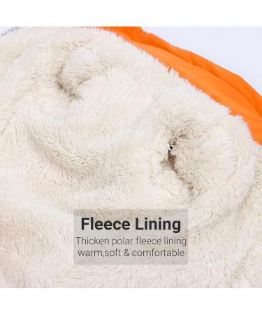 Shop Waterproof Fleece Dog Jacket - Warm Winter Coat for Small Dogs | Stylish Orange Dog Clothing for Autumn & Winter - Buy Online on GoSupps.com