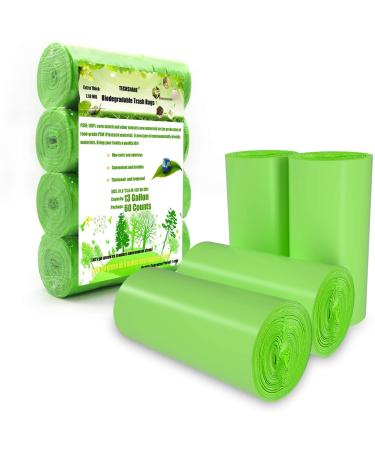 Compostable garbage bags organic waste bag 50l 60 counts thick organic bag waste for household/garden waste in kitchen/office (green) 50 liters (60 pieces) - Buy Online on GoSupps.com