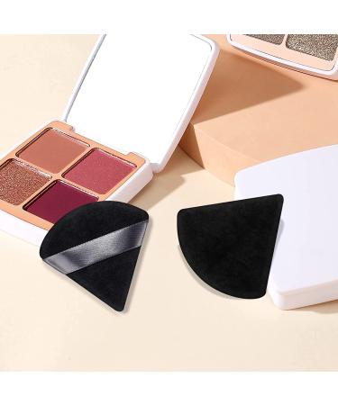8PCS Velvet Triangle Powder Puff Set for Face & Body Makeup - Black - Buy Online on GoSupps.com