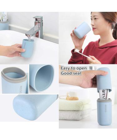 Miejmjia Travel Water Set - Compact Toothbrush Holder & Dental Brush for Camping & Business Trips - White - Buy Online on GoSupps.com