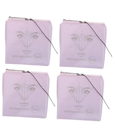 Beavorty 4 boxes Mapping Drawing Brow Women Linem M Locating Pre- Makeup Eyebrow Ruler 4.80X4.50X1.80CMx4pcs As Shownx4pcs