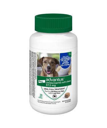 Advantus (Imidacloprid) 30-Count Chewable Flea Treatment for Large Dogs between 23-110 Pounds, 37.5mg