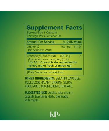 KP+ Cranberry 15 000 mg | Urinary Tract Health | with Vitamin C for Antioxidant Support | Dietary Supplement | 60 Capsules | Extra Strength Formula | Pack of 2 - Buy Online on GoSupps.com