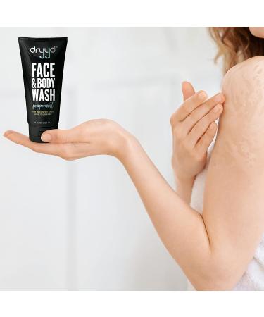 Dryyd Natural Peppermint Face & Body Wash - Stress Relief, Gluten Free, Vegan - Fresh Mint, Promotes Healthy Skin - Helps Reduce Body Odor, Athletes Foot, Jock Itch - 5oz - Buy Online on GoSupps.com