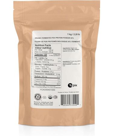 Yupik Organic Fermented Pea Protein Powder 80% Superfood Non-GMO Vegan Gluten-Free 1Kg 1 kg (Pack of 1) - Buy Online on GoSupps.com