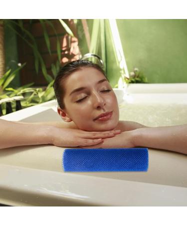 Long Net Bath Sponge - Nylon Mesh Skin Smoother Bath Towel Washcloth - Back Cleaning Bathing Sponges for Women and Men Dead Skin Removal Blue - Buy Online on GoSupps.com