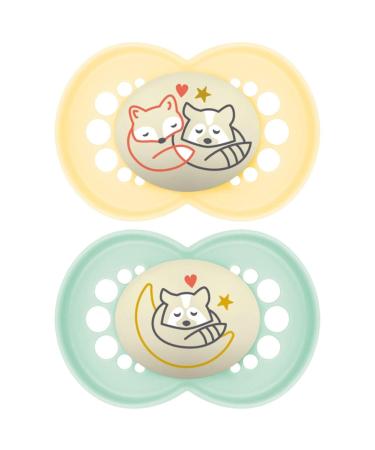MAM Pacifier Original Nuit Silicone Pacifiers for 6+ Months 2 Pack Ideal for International Shipping - Buy Online on GoSupps.com