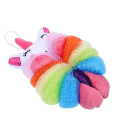 FOMIYES Bath Ball Bath Shower Loofah Unicorn Shower Sponge Sponges for Bathing Exfoliating Bath Sponge Shower Puff Exfoliate Sponge Foam Balls for Kids Shower Tools Bath Brush Cute Baby Pink
