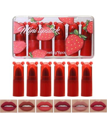  JINGLING JINGLING Set of 6 Glossy Lipsticks for Women Beginners Family Friends Beauty Daily Use Office and Evening - Buy Online on GoSupps.com