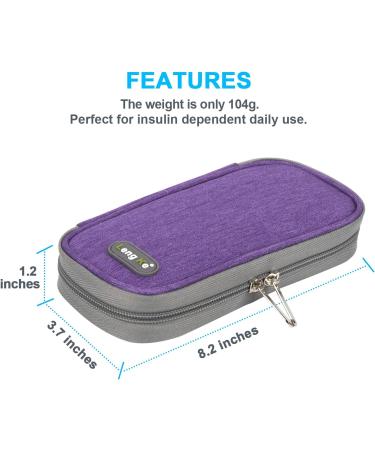 YOUSHARES Insulin Cooler Bag - Diabetic Medication Cooler for Travel | Safe & Cold Diabetes Pen Case (Purple) - Buy Online on GoSupps.com