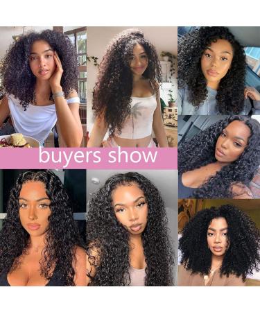 Cecycocy Kinky Curly Clip in Hair Extensions - Brazilian Remy Human Hair 3C 4A, Natural Black, 18 Inch - Buy Online on GoSupps.com
