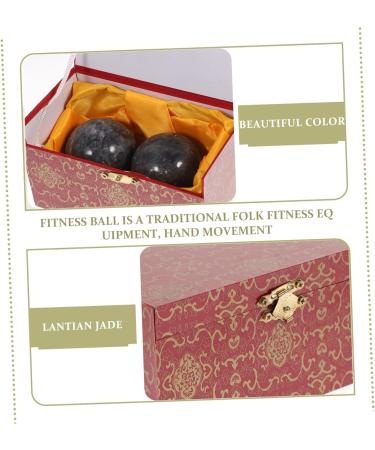 Beaupretty Baoding Balls - 2pcs Chinese Exercise Balls for Hand Fitness - Geometric Shapes - Perfect Gift - 5.2cm Black - Buy Online on GoSupps.com