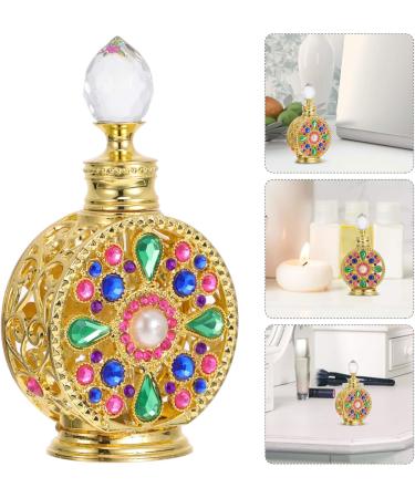 LEUYA Vintage Perfume Dropper Bottles - 12ml Diamond Crystal Portable Refillable Glass Bottle for Perfume & Essential Oils | Ideal Travel Accessory - Buy Online on GoSupps.com