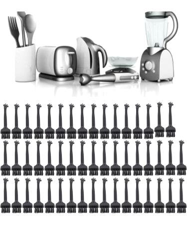 50-Pack One-Way Mini Cleaning Brushes with Nylon Bristles & PP Handles - Perfect for Razors Baby Bottles Keyboards & More - Black - Buy Online on GoSupps.com