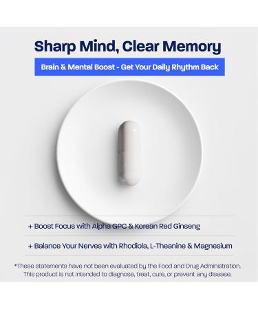 BONE SCIENCE - Prime Brain Supplement - Nootropic for Focus Memory & Cognitive Performance with Alpha GPC L-Theanine & Ginkgo Biloba Vegan - 60 Capsules - Buy Online on GoSupps.com