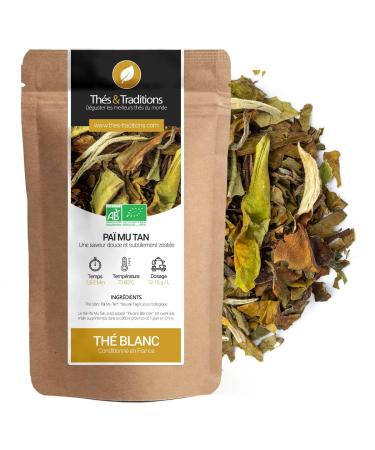 Th s & Traditions Pai Mu Tan - Organic White Tea | 50g Loose Leaf Bag | Certified Organic Agriculture