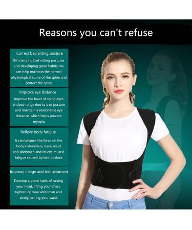 Posture Corrector for Men & Women | Adjustable Back Support | Relieves Pain XXL Black - Buy Online on GoSupps.com