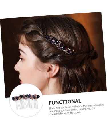 Housoutil Hair piece headband rhinestones bride accessories crown pearl diamond hair accessories vintage wedding Splitter hair curler Hair up comb wild dress wedding hair - Buy Online on GoSupps.com