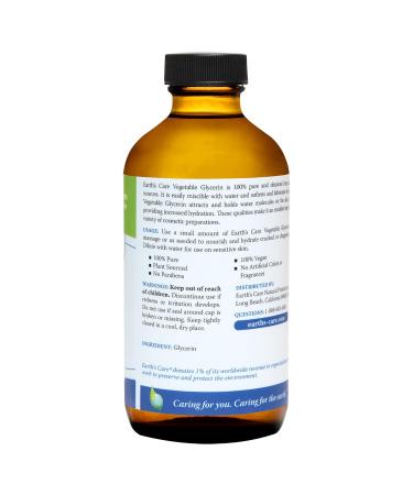 Earth's Care 100% Pure Vegetable Glycerin - 8 FL OZ for Hair Skin & DIY Projects - International Shipping Available - Buy Online on GoSupps.com