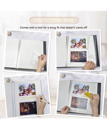 Popotop Large Self-Adhesive Photo Album - DIY Scrapbook with Metal Pen and Plastic Board | 60 Pages Picture Book for Mom, Family, Baby, and Wedding - Buy Online on GoSupps.com