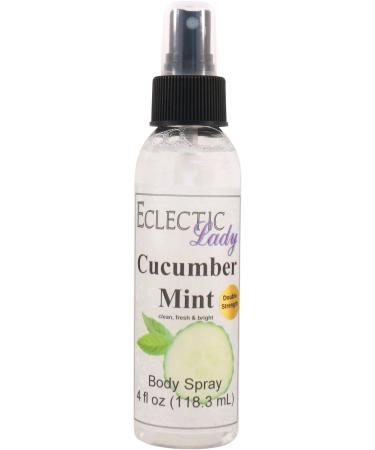 Cucumber Mint Body Spray (Double Strength) 4 ounces Body Mist for Women with Clean Light & Gentle Fragrance Long Lasting Perfume with Comforting Scent for Men & Women Cologne with Soft Subtle 4 Fluid Ounces (Double Strength)