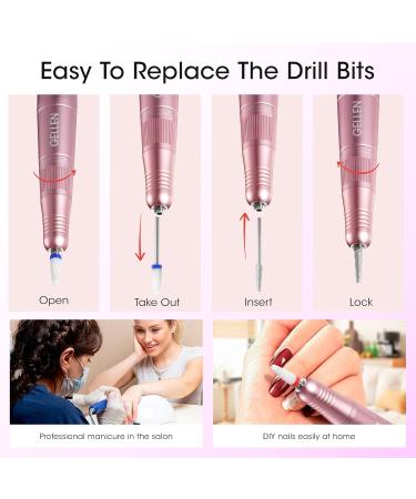 Gellen Professional Electric Nail File | 11-in-1 Cordless Rechargeable Nail Drill Kit for Acrylic & Gel Nails | Effective Hand & Foot Care Tool for Thick Nails - Buy Online on GoSupps.com