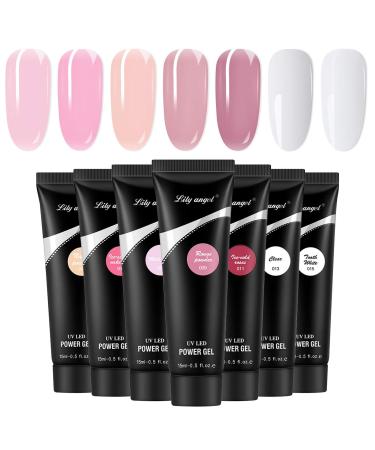 goforwealth Nail Extension Glue Set Odorless Crystal Model Gel for Technicians Starters Salon Art Nails Beautifully