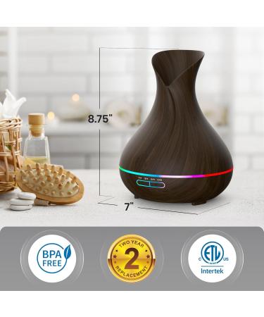 Everlasting Comfort Essential Oil Diffuser (400ml) - Aromatherapy Diffuser for Large Rooms 7 LED Colors Quiet & Auto Shut-Off - Perfect Home Scent Solution - Buy Online on GoSupps.com