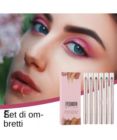  Whnbuij Colors Shimmer Glitter Eyeshadow Pencil Pastel Metallic Shiny Eyeshadow | 6 Pieces Shimmer Eyeshadow Stick Waterproof Charming Iridescent Glitter Cream for Eye - Buy Online on GoSupps.com