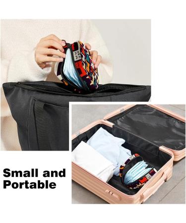 Cat Animal Print Sanitary Napkin Storage Bag and Menstrual Cup Pouch - Portable Girls Organizer in Multicoloured 09 - Buy Online on GoSupps.com