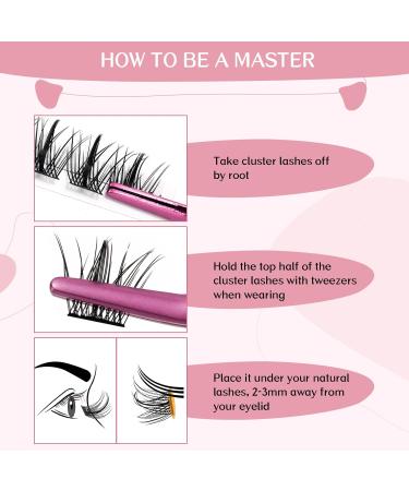 Buy Cluster Eyelashes - 72 Pieces DIY Extensions Soft & Comfortable Reusable Dazzle-D 10mm - Buy Online on GoSupps.com